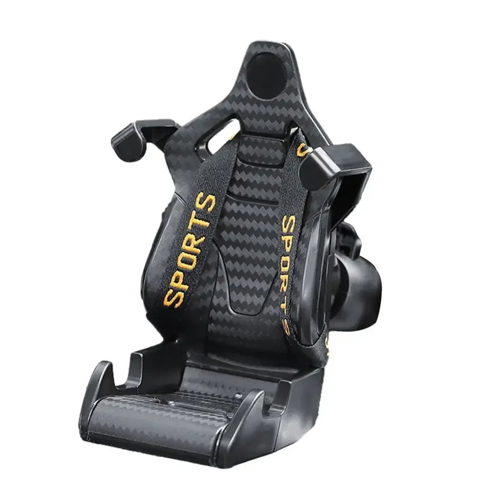 360° Carbon Fiber Racing Seat Biltelefonfäste – Universal Air Vent GPS-stöd