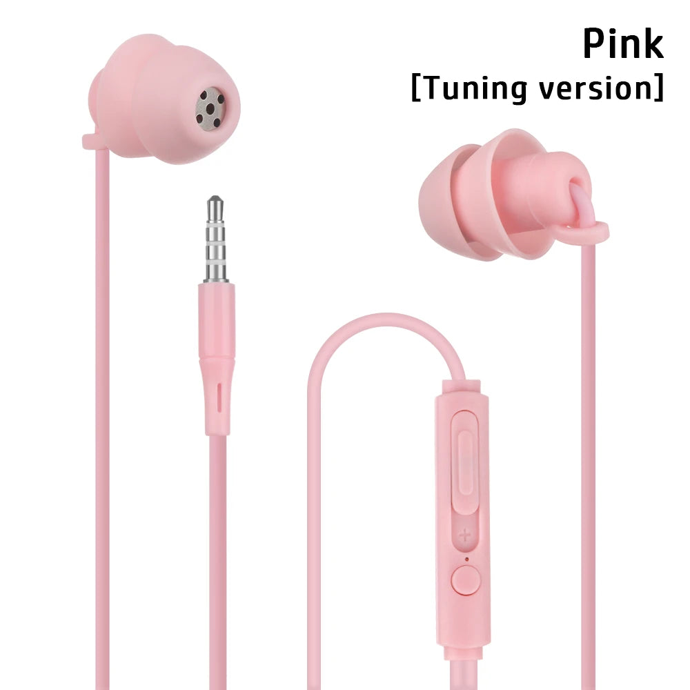 Sleep Earphone In-Ear Headset Noise Cancelling Sleeping Headphone HiFi 3.5mm Wired Headphones Mobile Phone MP3 Sleeping Earphone