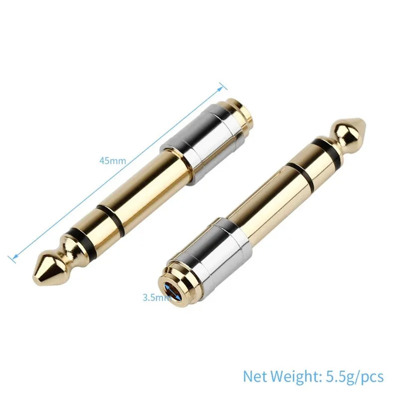 3.5 To 6.35 Audio Adapter 6.5mm To 3.5mm Jack Converters Male Female Connector Headphone Plug 6.3mm 6.5mm Consumer Electronics