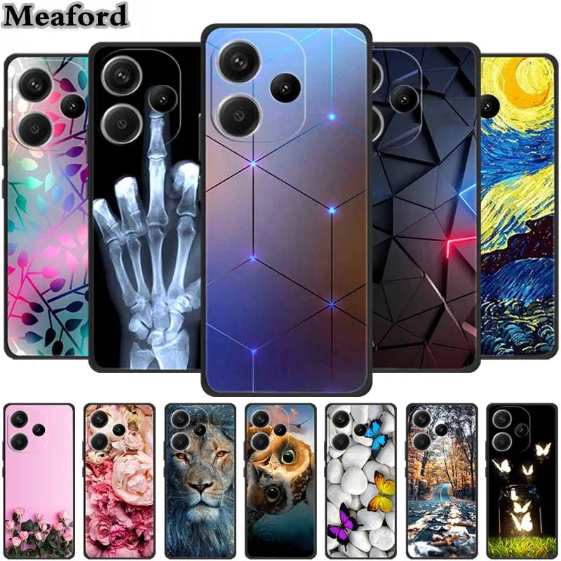 Animals Soft Silicone TPU Back Cover with Wolf Protective Bumper for Xiaomi POCO F6 5G – For POCO F6