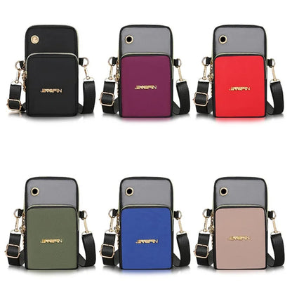 New Mobile Phone Crossbody Bags for Women – Fashion Female Shoulder Bag, Cell Phone Pouch with Headphone Plug, Large Capacity Wallet.