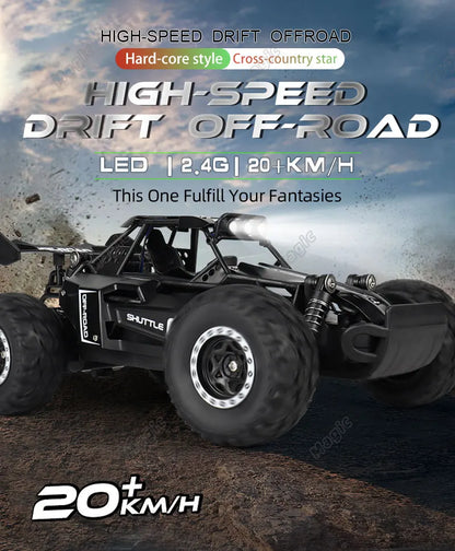 2.4GHz RC Car: High-Speed, Off-Road Climbing, LED Lights