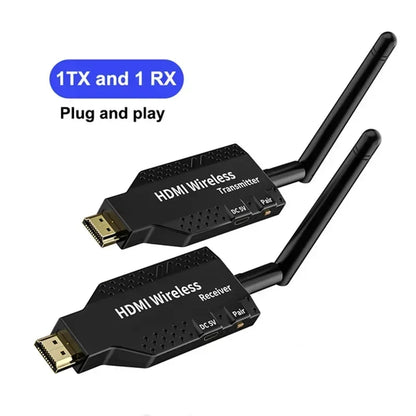 50M 5G 1080P HDMI Wireless Audio Video Transmitter Receiver Extender  for 1 TX-4 RX PS4 Camera Laptop PC to TV Monitor Projector