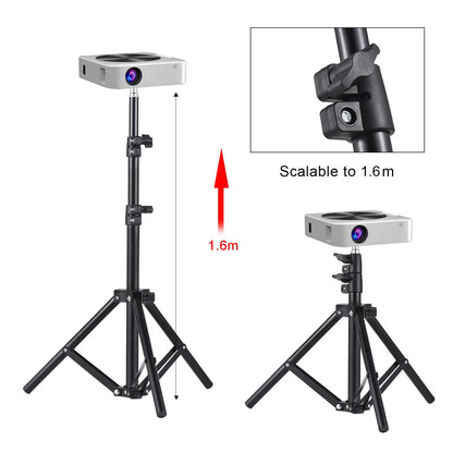 Universal Projector Tripod Stand Stretchable Projector Bracket Aluminum Alloy Portable Holder Adjustable Height for LCD Project