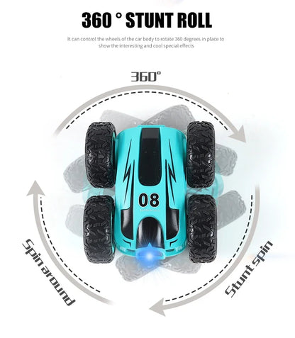 2,4G 4wd höghastighetsstuntbil mini RC bil dubbelsidig drift 360 graders dumper Drive Jump barnleksaker