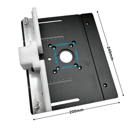 Router Lift Kit W/ Aluminum Router Plate for 65mm Diameter Motors Woodworking Router Table Workbench Trimmer Engraving Machine