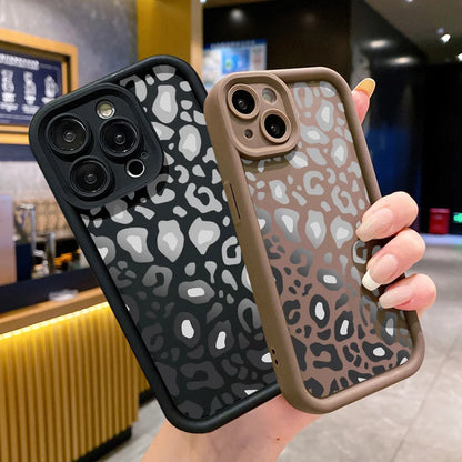 Brown Phone Case Leopard soft Shell Shockproof For iPhone