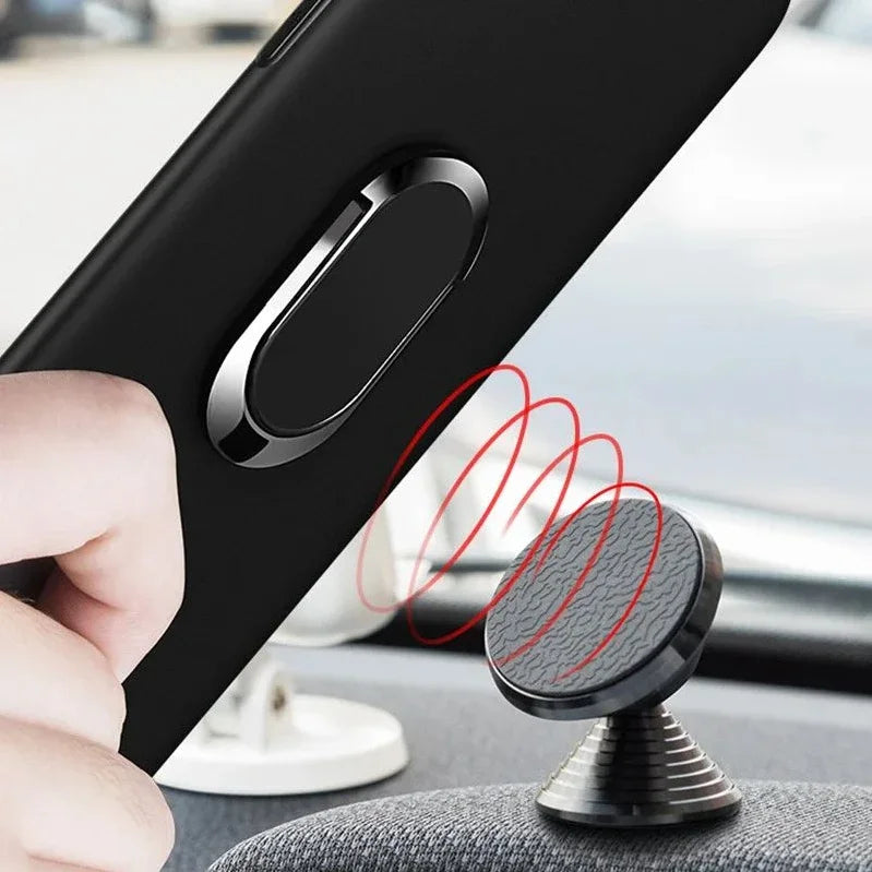 Luxury Metal Mobile Phone Socket Holder Universal 360 Degree Rotation Finger Ring Support Magnetic Car Bracket Stand Accessories