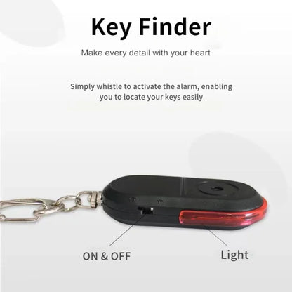 Smart Find Locator Anti-Lost Key Finder Nyckelring Vissling Pip Ljudkontroll LED Ficklampa Bärbar Bilnyckel Mini Finder