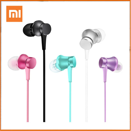 Original Xiaomi headset Mi Piston 3 In-Ear Fresh 3,5 mm Wire Control hörlurar Musik Stereo Mic för Huawei Xiaomi Smartphone