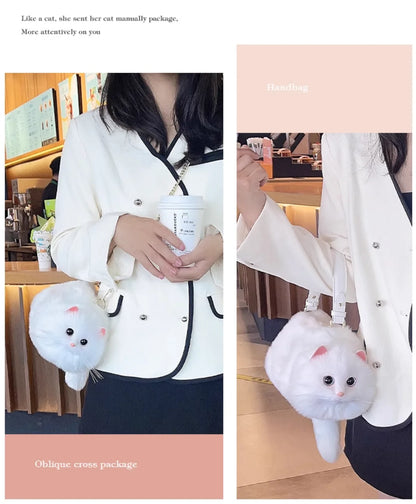 One Shoulder Bag: Versatile, Cute Cat Plush