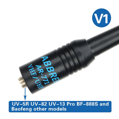 ABBREE AR 771 SMA Female Antenna Dual Band 144/430MHz for Baofeng UV 5R S9PLUS UV 13 21Pro Quansheng UV K5 Walkie Talkie NA771