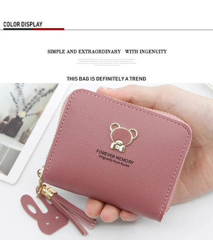 2024 Short Women Wallets – Mini Cute Coin Pocket Card Holder, Female Purse, New Fashion Kpop Small Wallet for Girls.