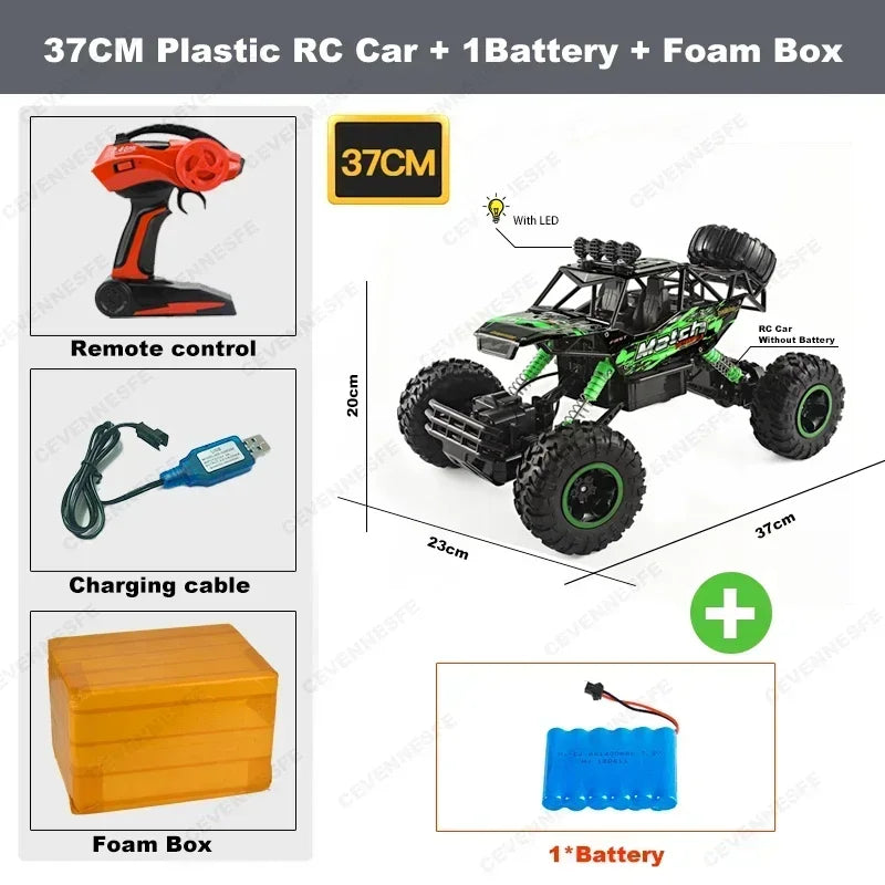 Nya 4WD RC-bilar terrängfjärrkontroll Buggy Truck Racing Drift med LED-ljus RTR-fordon för barnleksakspresenter