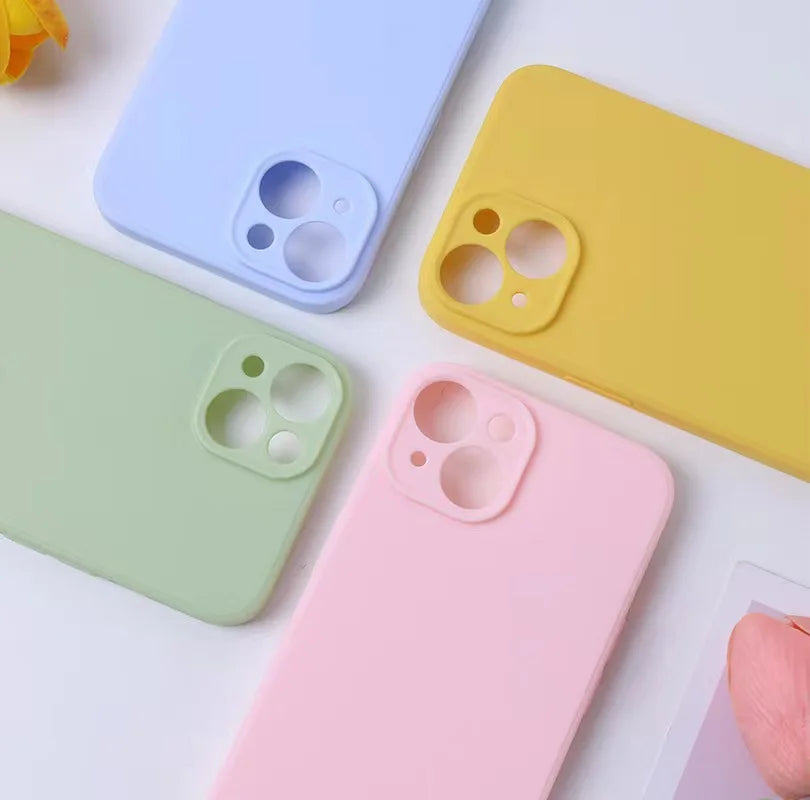 Luxury Liquid Silicone Phone Case for iPhone  – Candy Color Soft Back Cover Fundas For iPhone