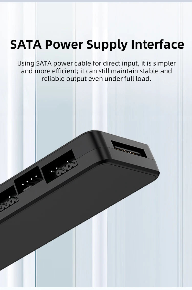 TEUCER ARGB-kontroller 1 till 10 4-stifts PWM kylfläktnav Sata-driven magnetsugnav Adresserbar RGB-delare för PC-fodral