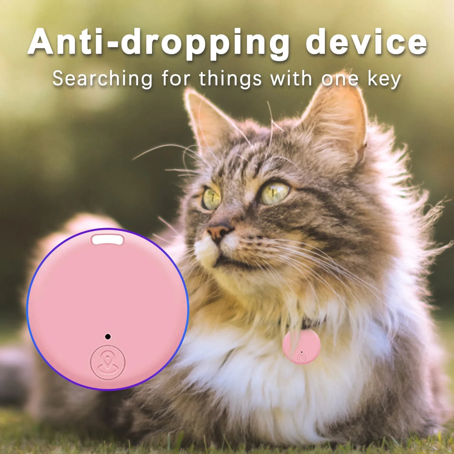 Mini GPS Locator AntiLost Alarm Plånbok Nyckelring Smart Tag Bluetooth-kompatibel Tracer Nyckelring Hund Pet Barn Tracker Key Finder