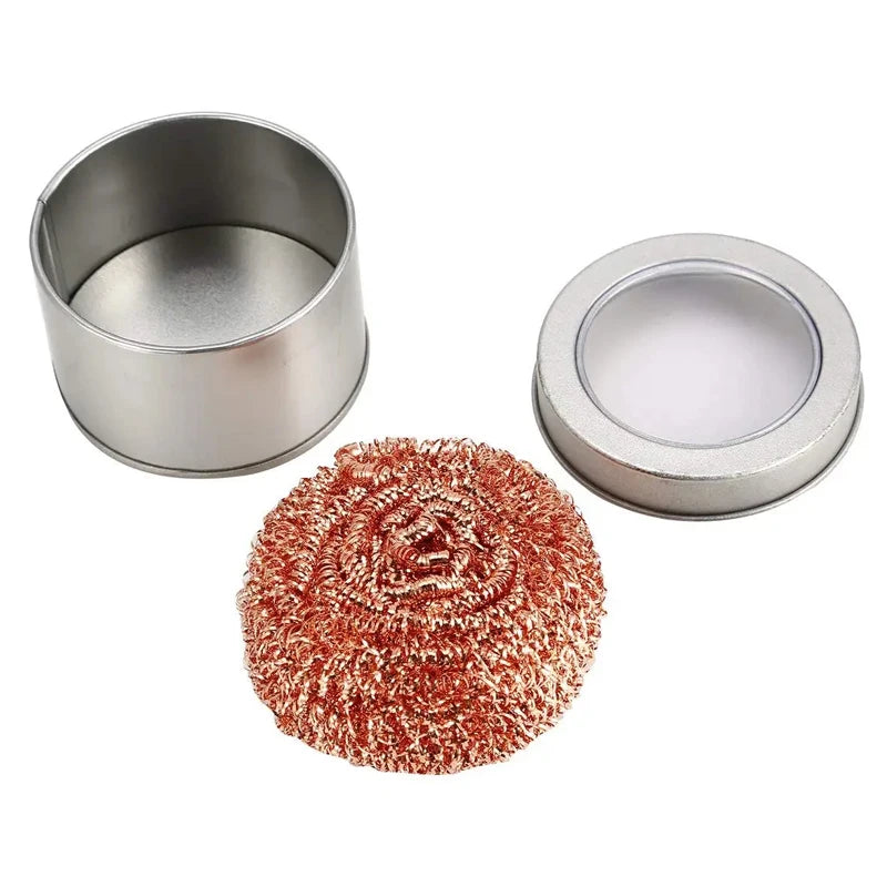 Copper Wire Cleaning Ball Iron Nibs Soldering Waste Absorption Iron Nib Cleaner De-Soldering Steel Wire Ball