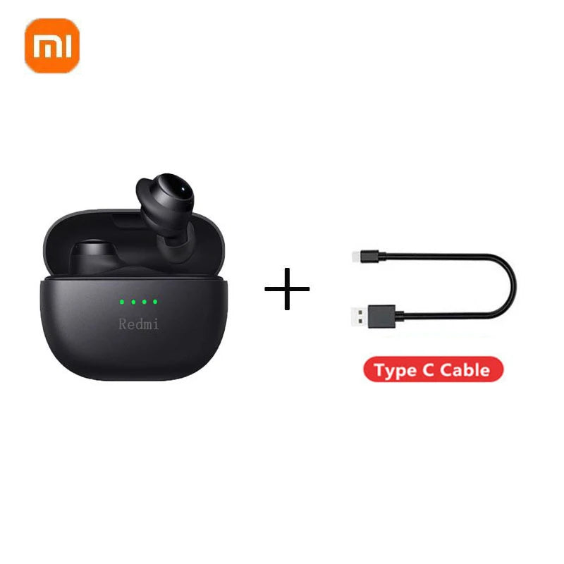 Xiaomi Redmi Bluetooth 5.2 Earbud Type-C in-ear hörlurar med mini laddningsfodral Vattentäta sporthörlurar