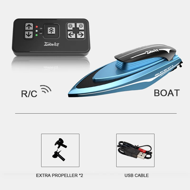 Mini RC Boats High Speed Racing Ship Remote Control  Speedboat Children Gift Outdoor Games Water Toys for Boys Childern Gift