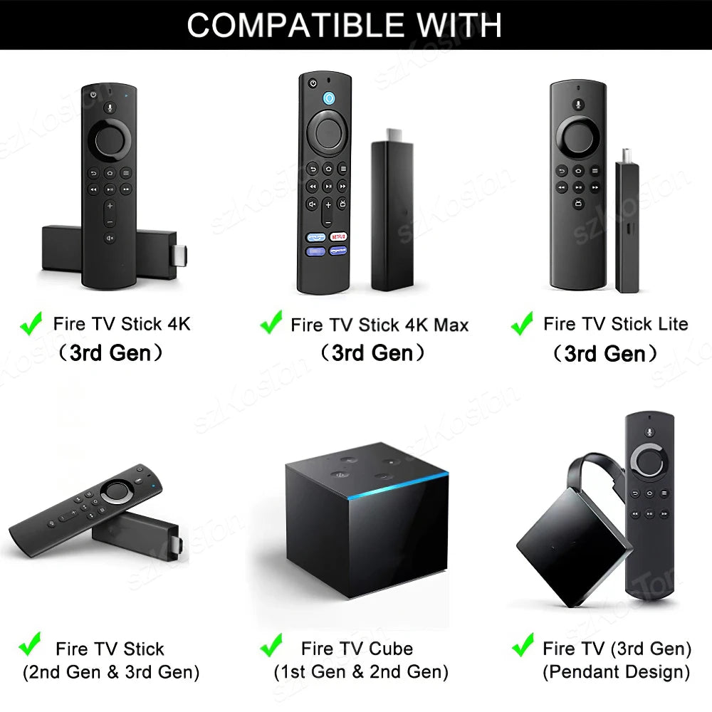 Ersättningsröstfjärrkontroll för Fire Stick TV 3:e generationens Smart TV Stick 4K MAX Lite Fire Cube Remote Fungerar med Alexa