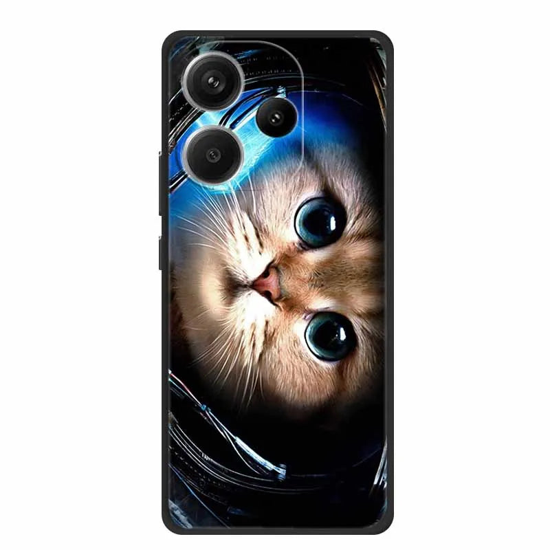 Animals Soft Silikon TPU bakstycke med Wolf Protective Bumper för Xiaomi POCO F6 5G – För POCO F6