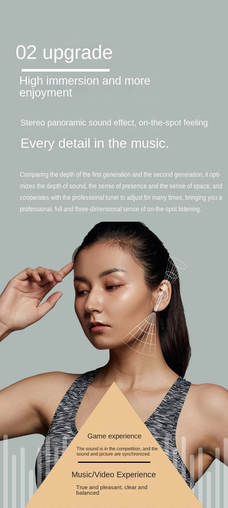 XIAOMI  Wireless Bluetooth Headphones  In Ear Stereo Sports Earphone Ture Wireless Bluetooth Headset With Mic