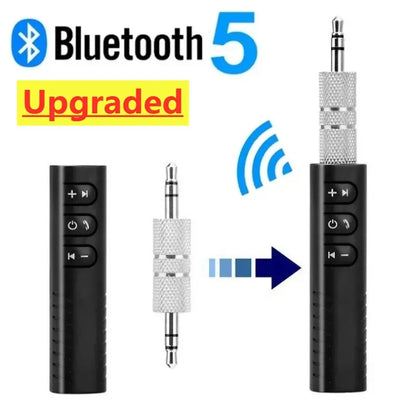 Car Bluetooth 5.0 Receiver 3.5mm 3.5 AUX Jack Stereo Music Audio Car Kit Transmitter Speaker Amplifier Wireless Adapter with Mic