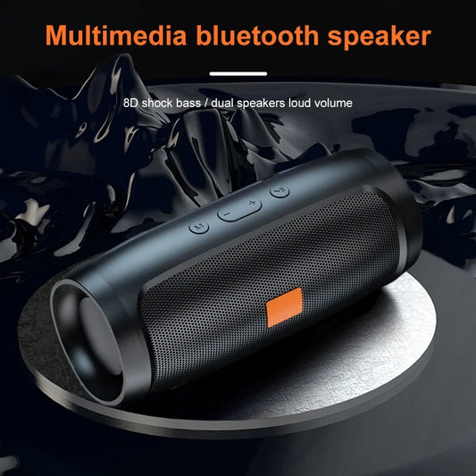 TF USB Bluetooth-högtalare Dubbla högtalare Stereo Utomhus Tfusb-uppspelning Fm Röstsändning Bärbar subwoofer Trådlös högtalare