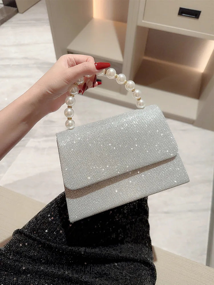 Diamond Square Dinner Handbag – Water Diamond Bankettväska för kvinnors aftonklänning, kändis Qipao liten väska