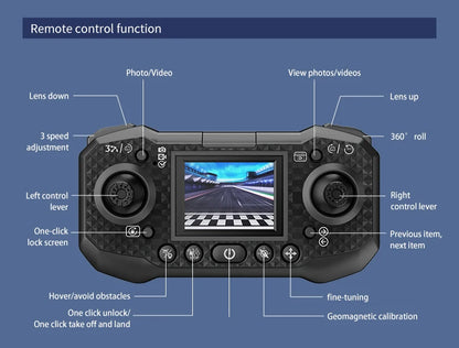 MHD Dual Camera Drone H19 Intelligent skärmkontroll Drone Borstlös Servojustering Lång uthållighet Professionell Quadcopter-leksak