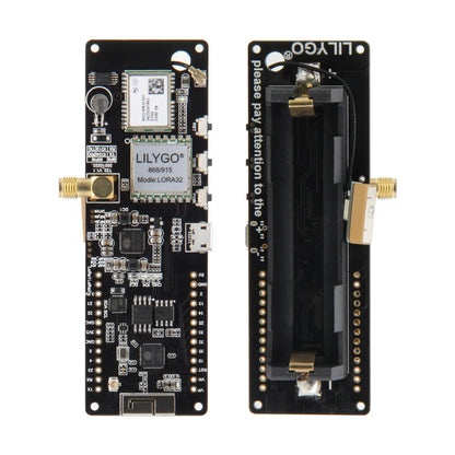 LILYGO® TTGO Meshtastic T-Beam V1.2 ESP32 LoRa 915MHz 433MHz 868MHz 923MHz WiFi BLE GPS Med 0,96 tum OLED 18650 batterihållare