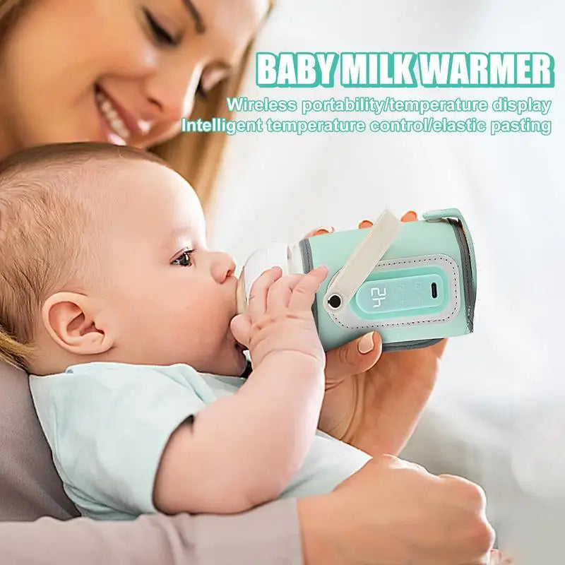 Breastmilk Bottle Warmer – Portable USB Nursing Bottle Heat Keeper with Insulation Cover