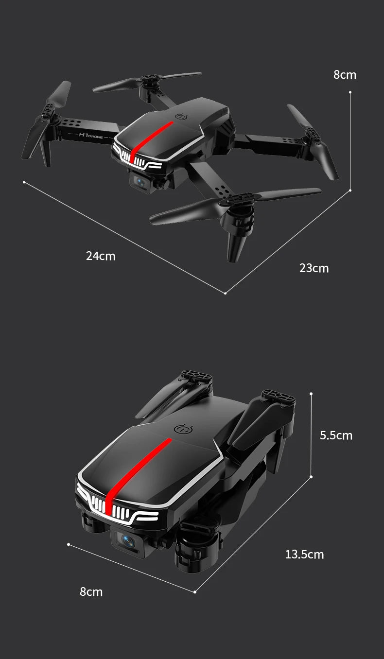 MHD H1 Drone Mini Folding Professionell Drönare med 4k kamera Dron Drone 8k Professionell RC Dual Camera Drone RC Quadrocopter Leksaker