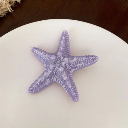 Flexible Shell Starfish Phone Stand with Finger Holder and Strong Adhesive Base