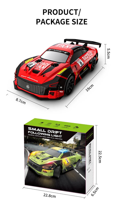 RC Sport Racing Car 1:18 Drift Car with 2 Sets of Tires 2.4G Remote Control Module 4WD RTR Car Toys Children's Gifts