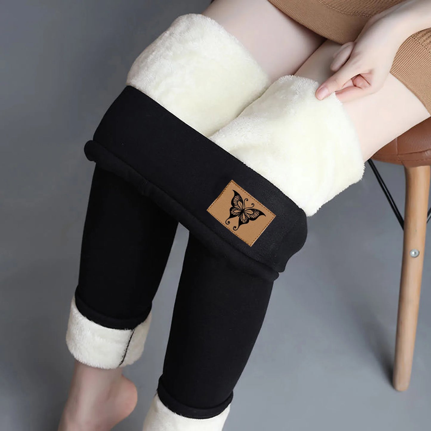 Women's Fleece Lined Thermal Leggings High Waist Stretch Pants