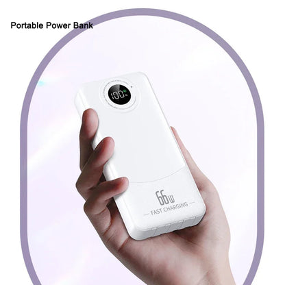 20000mAh 66W Power Bank with Fast Charging and 4 Cables