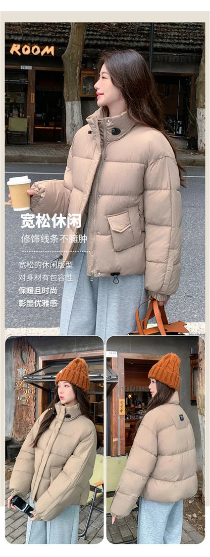 Women's Short Warm Cotton Coat Korean Style