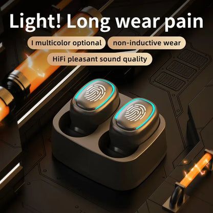 Trådlöst Bluetooth Headset Touch Light Mini Högkvalitets öronproppar Anti Sweat HD Ljudkvalitet Stereo Universal Headset