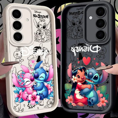 Angel And Stitch Koala Disney S24FE Phone Case For Samsung Galaxy S24 S23 S21 S20 Fe S25 Ultra S22 Plus 5G Shockproof Back Cover