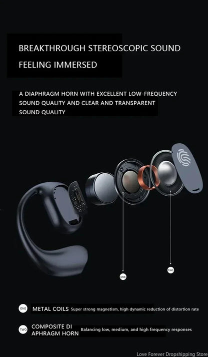 Xiaomi Bone Conduction Earphones Sports Bluetooth 5.3 Wireless Earbuds HiFi 9D Stereo Waterproof TWS Touch Control Noise Cancel