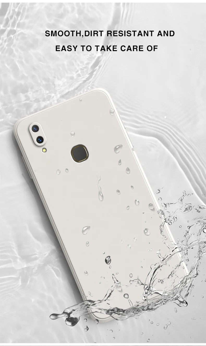 Lyxigt flytande blå silikontelefonfodral för Xiaomi Redmi Note 5 6 7 8 8T 9 9s 10S 10 Pro Fundas Redmi 8 8A 9 9A 9C 10A 10C Fodral