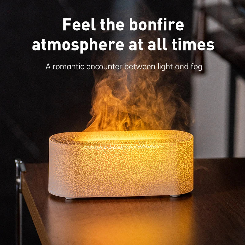 7-Color Flame Diffuser USB Air Humidifier – Aromatherapy Essential Oil Fragrance Diffuser for Bedroom & Yoga