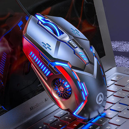 UTH G5 Six key 3200PDI wired illuminated gaming mouse, e-sports mechanical mute computer accessories