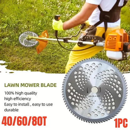 Durable 40/60/80 Teeth Mower Head, Blade Wood Mower Disc Fixed Four-Piece Set for Lawn Mower, Garden Weed Mower Parts