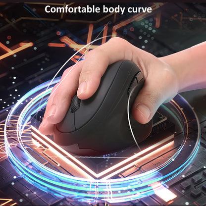 Rxi 2.4G trådlös vertikal mus Ergonomisk USB-mus 1600DPI Kontorsmöss Rosa 6D Mini Silent Gamer Maus för dator Bärbar PC