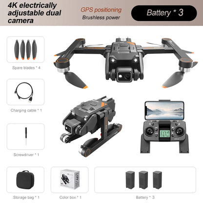 RG 700Pro RC Drönare GPS Undvikande av hinder Flygfotografi HD Dubbelkamera Quadcopter Borstlös motorhelikopter Barn Vuxenleksak