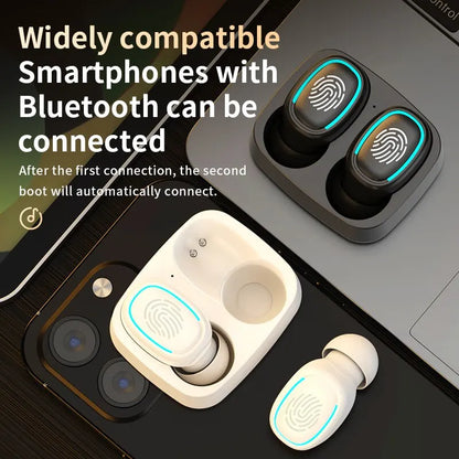 Trådlöst Bluetooth Headset Touch Light Mini Högkvalitets öronproppar Anti Sweat HD Ljudkvalitet Stereo Universal Headset