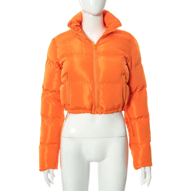 Women's Oversized Solid Color Down Jacket Bubble Style